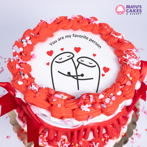 Happy Valetine's Hugs & Hearts Cake