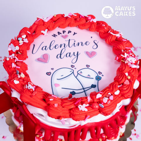 Happy Valetines Hugs Cake