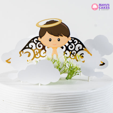 Tall Angel & Clouds Cake