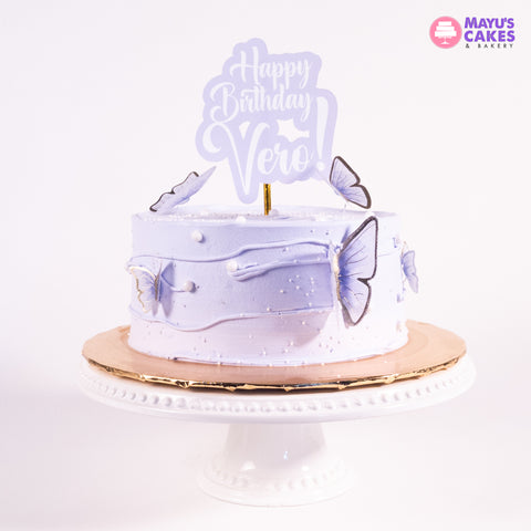 Purple Butterfly Cake