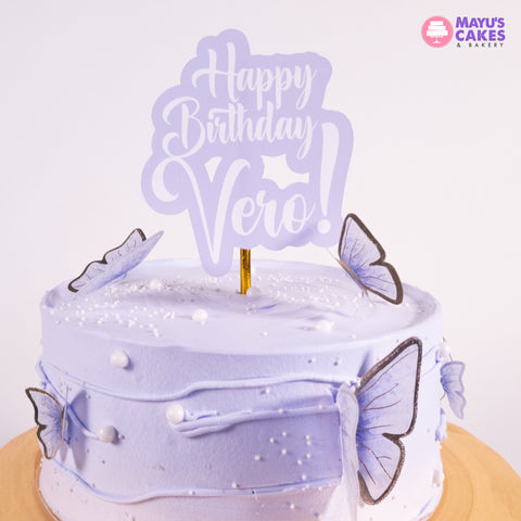 Purple Butterfly Cake