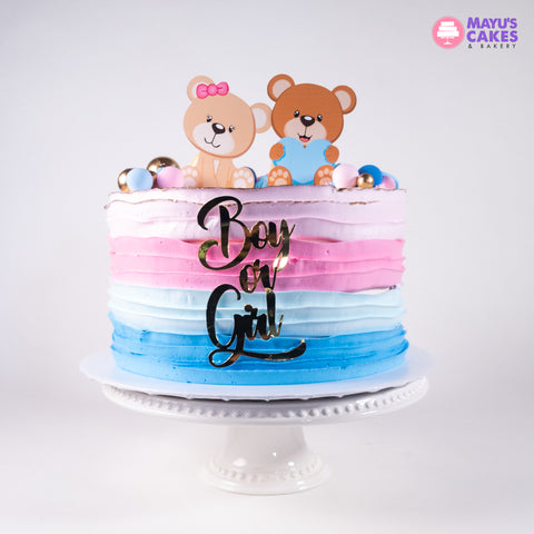 Bears Tall Gender Reveal Cake