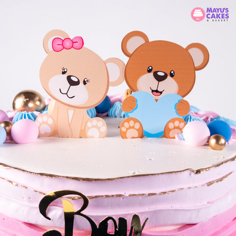 Bears Tall Gender Reveal Cake