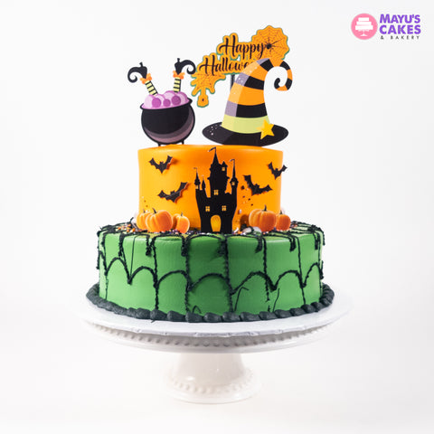 Spooky Witch's Cauldron Cake