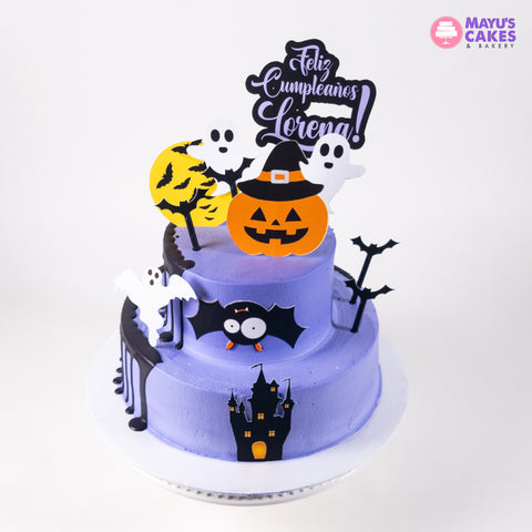 Enchanted Purple Halloween Cake