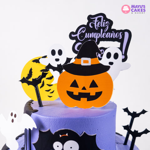 Enchanted Purple Halloween Cake