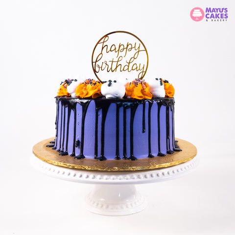 Ghostly Purple Drip Cake