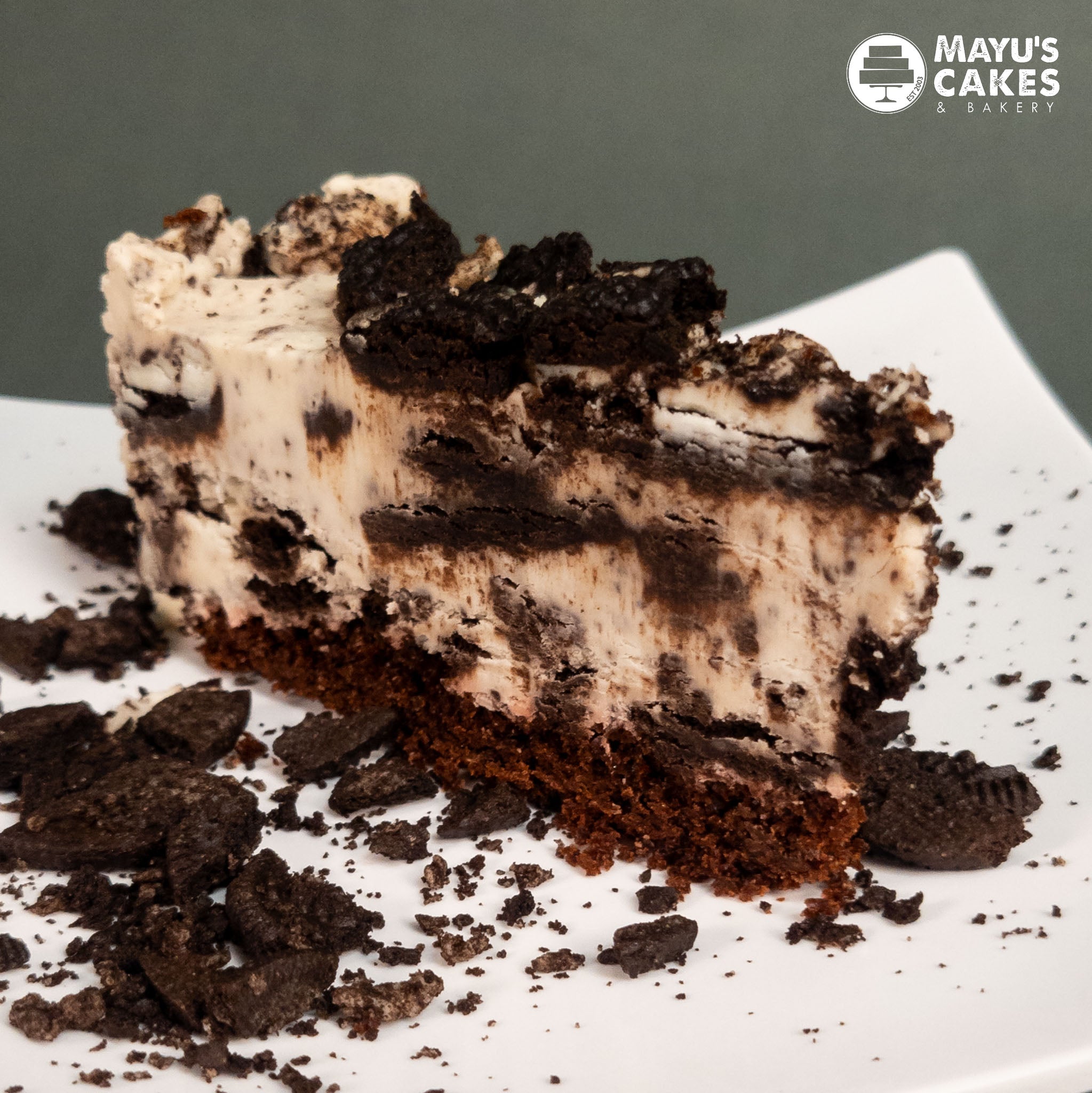 Oreo Cheesecake Slice – Mayu's Cakes & Bakery