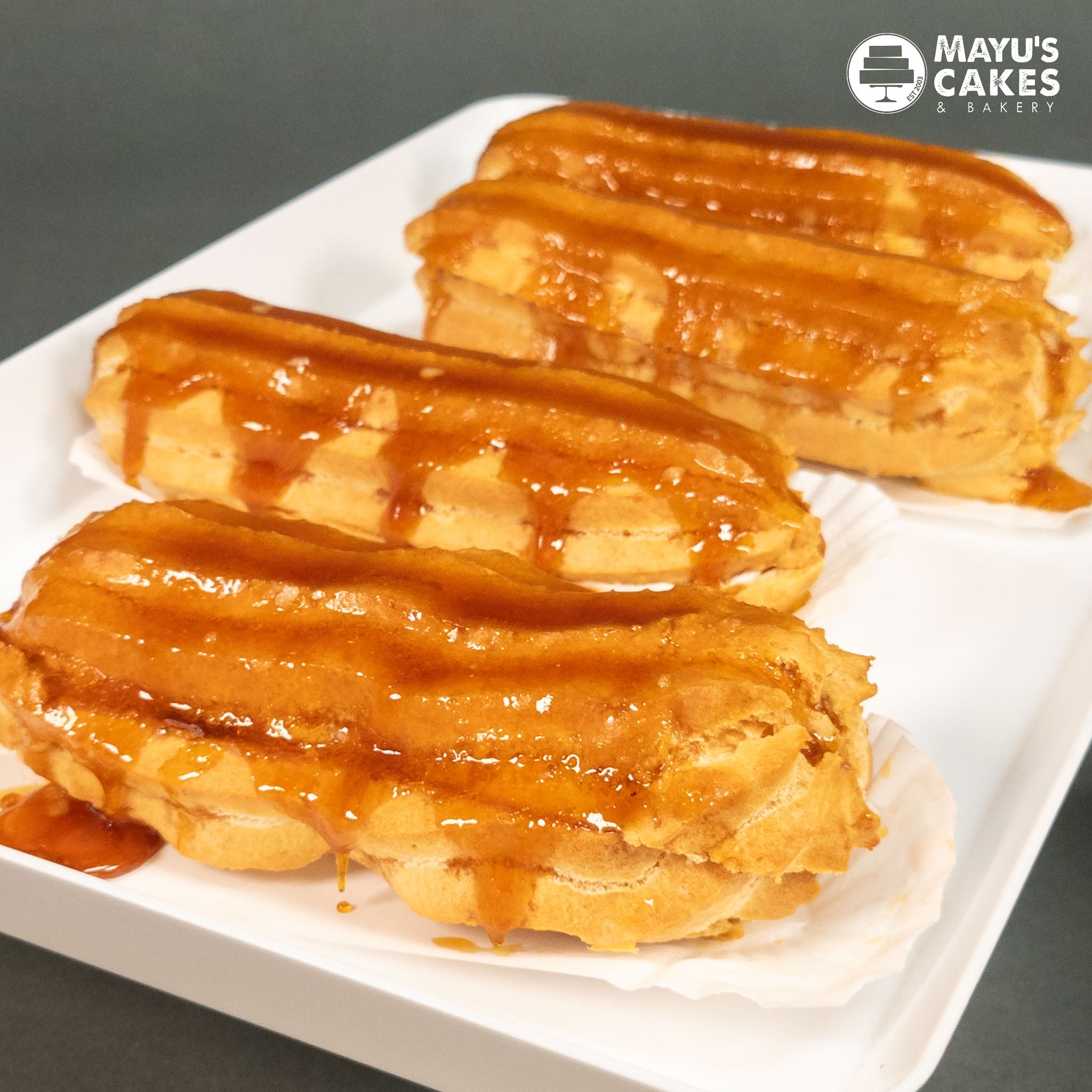 Eclair Caramel (Relampago) Mayu's Cakes & Bakery