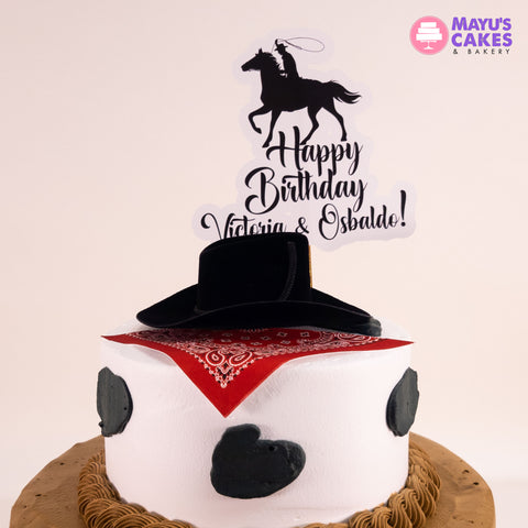 Cow Print & Hat Cake