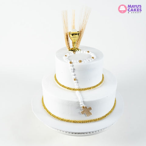 Holy Blessings Two-Tier Cake