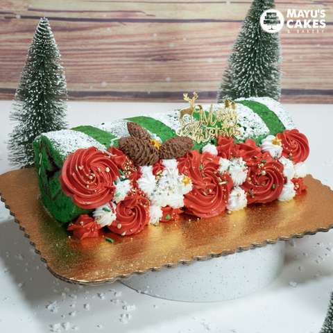 Christmas Green Swiss Roll