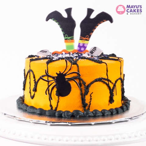 Spooky Boots Orange Cake